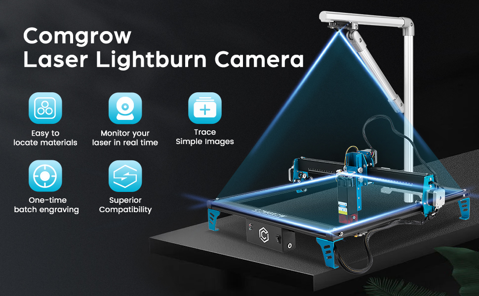 Comgrow 8MP Lightburn Camera Module for Laser Engraver,3264 * 2448,USB