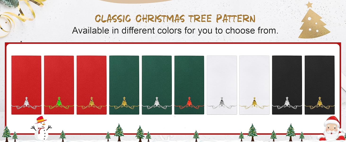 Add holiday charm to any setting with our foil Christmas tree guest napkins.