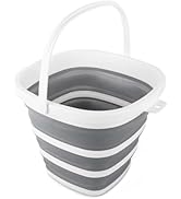 10L Collapsible Bucket for Cleaning, Portable Ice Bucket Water Pail for Space Saving, Foldable Sa...