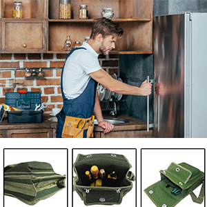 pequeña bolsa herramientas con correa al hombro