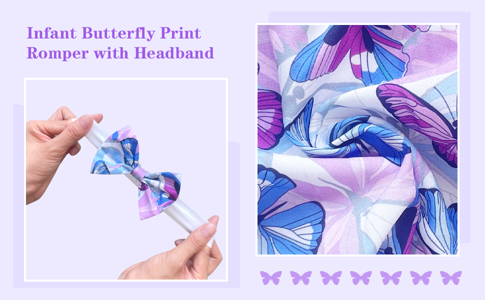 Butterfly Print Romper Dress