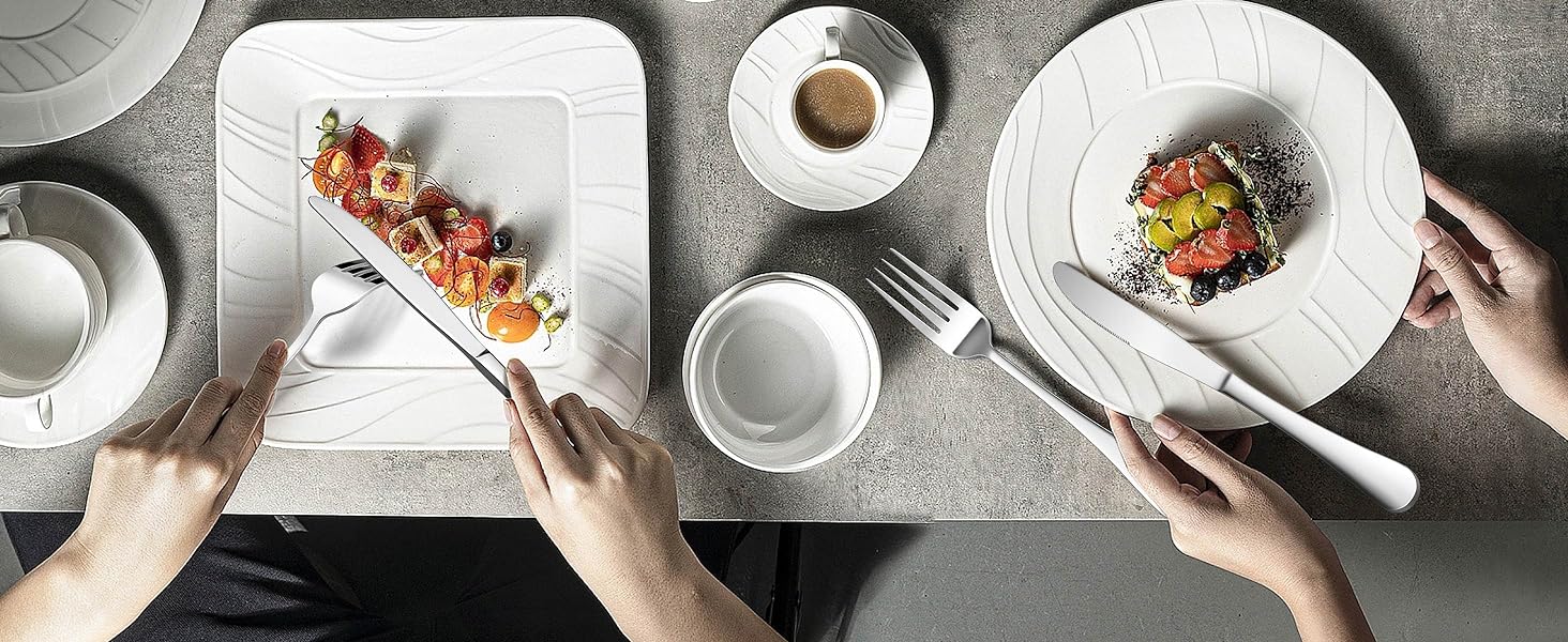 Cutlery Sets, 20 Piece Stainless Steel Flatware for 4 People