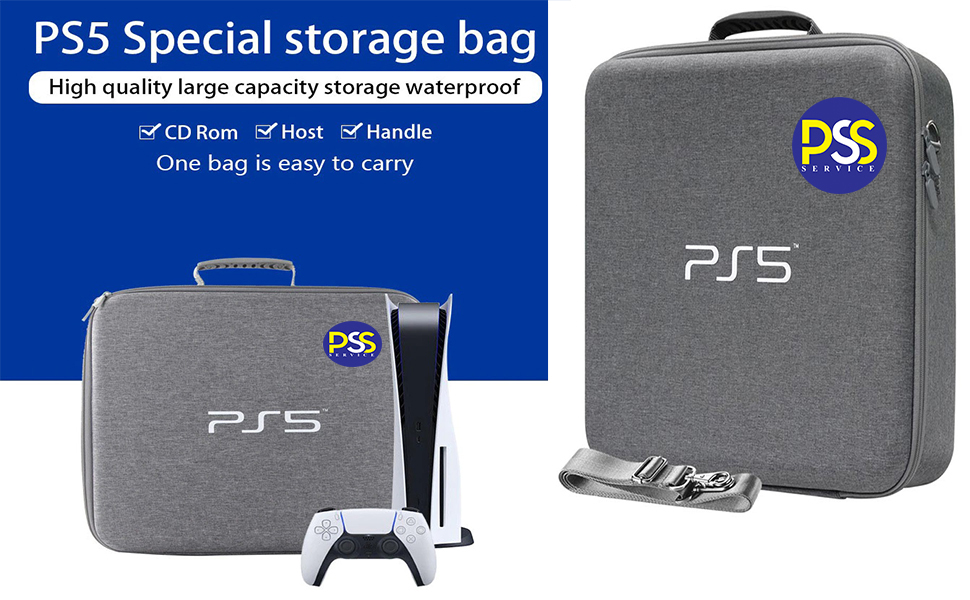PSS Storage Bag for PS5, Travel Bag for PS5, Carrying Case Hard Shell