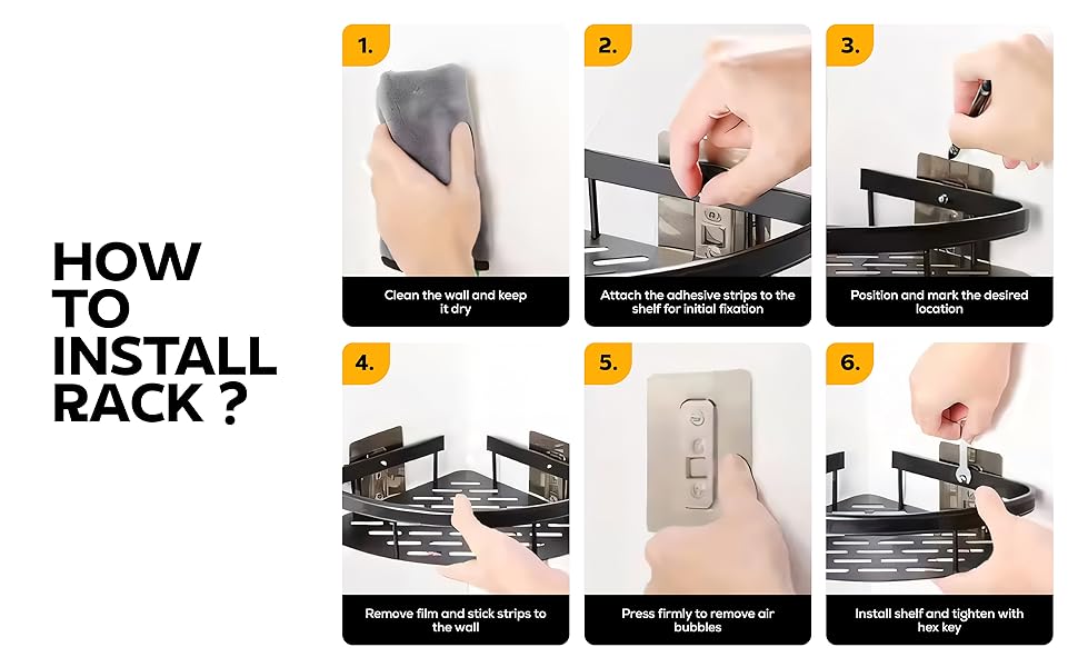 bathroom adhesive shelf