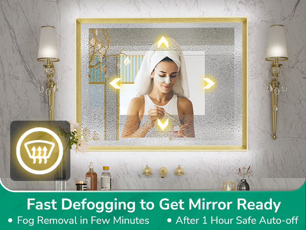 Amazon.com: TokeShimi 55x36 Inch LED Bathroom Wall Mirror