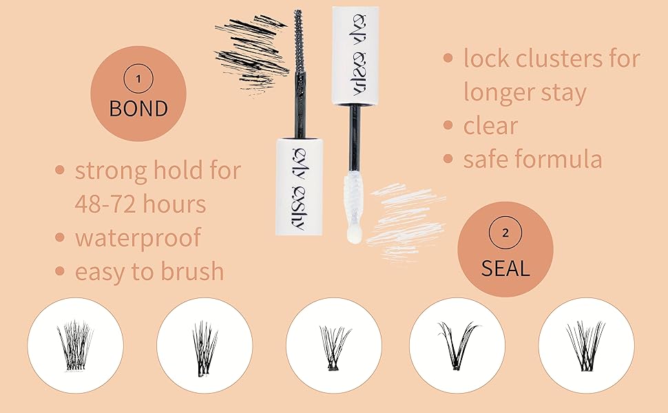 diy eyelash extension kit, bond & seal