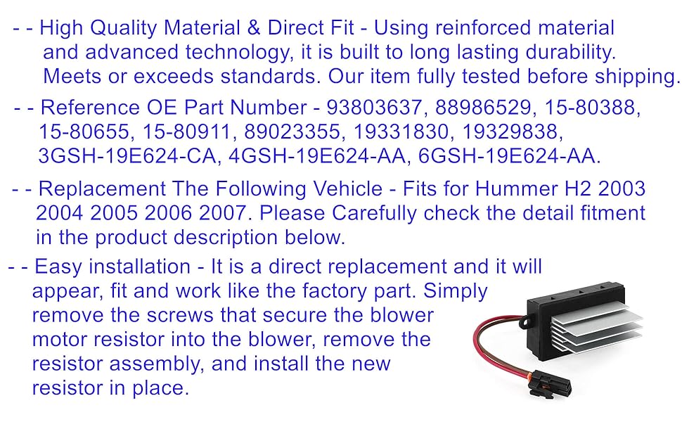 Blower Motor Resistor