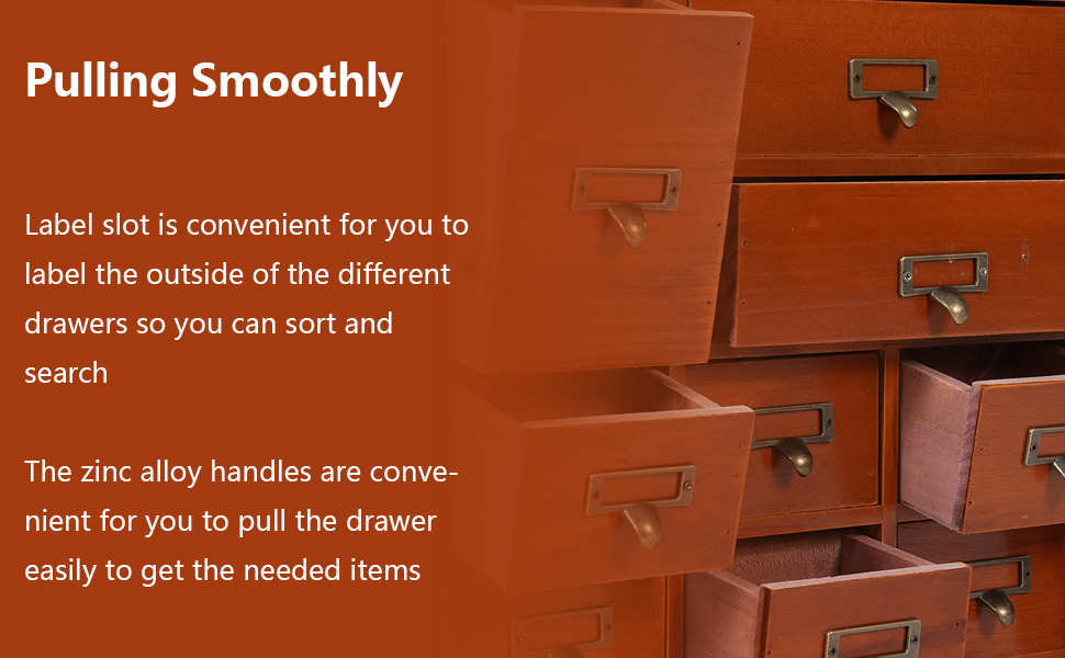 12 Drawers Apothecary Library Card Catalog