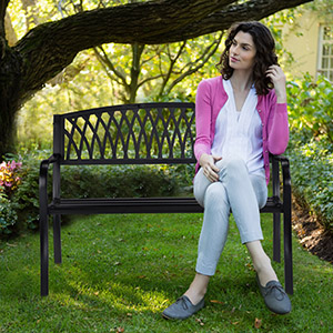 asiento metal jardin