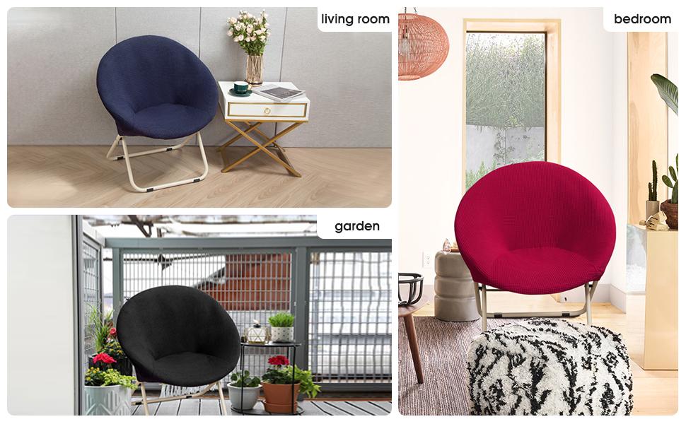 Hoomall Round Saucer Chair Cover Slipcover Only, Stretch