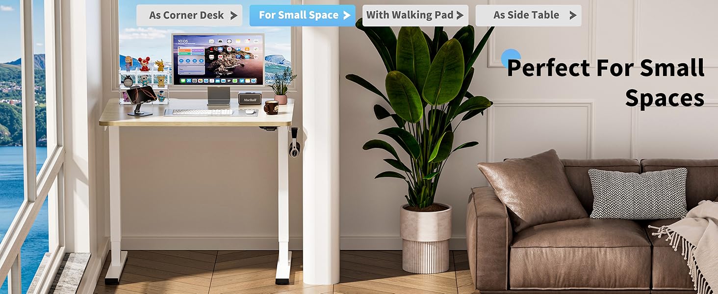 Okin Electric Small Standing Desk Adjustable Height