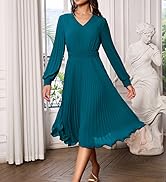 Vestido Mujer con Cuello V de Gasa