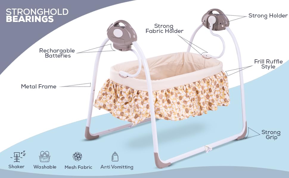 Buy BAYBEE Celea Cradle for Baby, Automatic Swing Jhula for Baby with