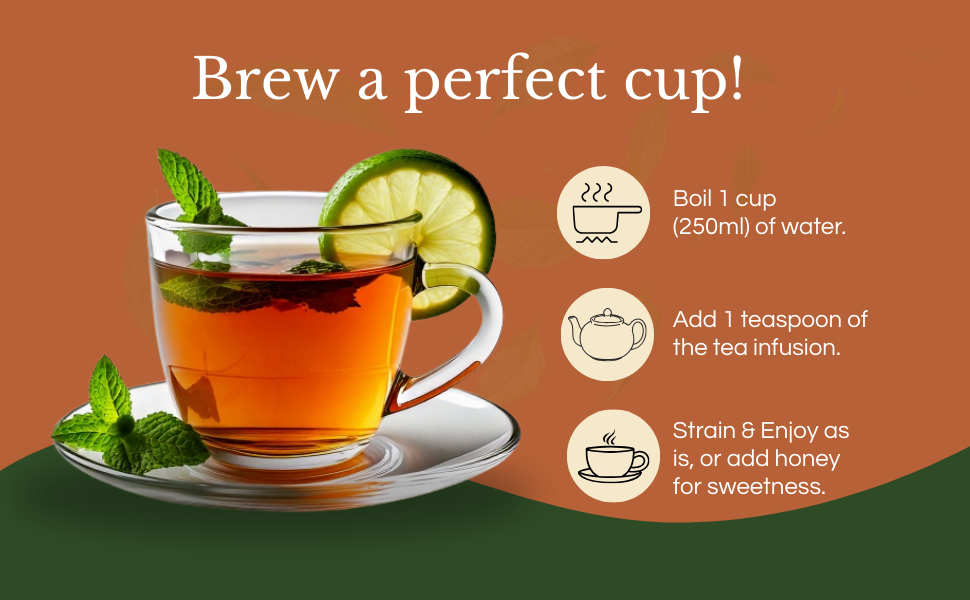 blue pepper tea infusion