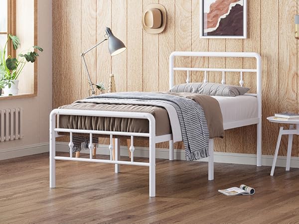 Amazon.com: Nailsong 18 Inch Tall Twin Bed Frames with