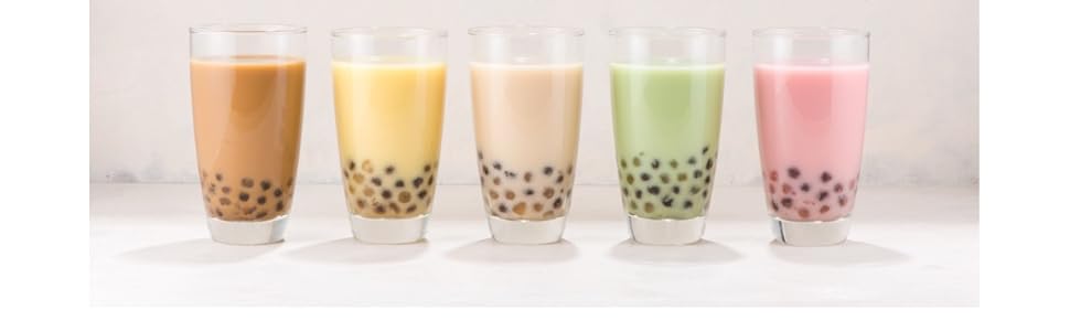 Rainbow of Boba Drinks