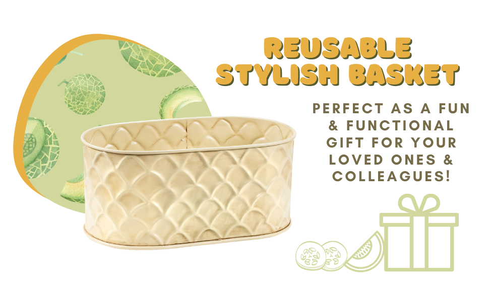 Reusable Stylish Basket Container as Gift for Her Mom Mother Aunt Grandma Girlfriend Colleague