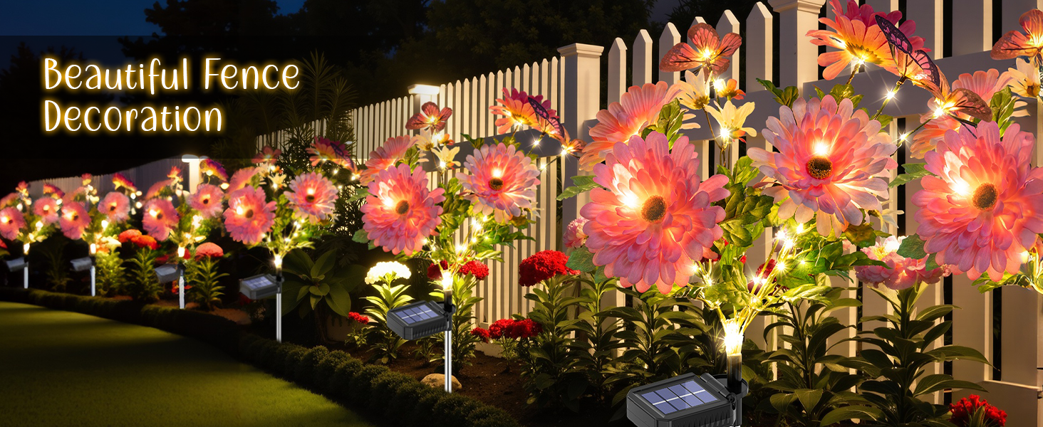 garden lights solar powered waterproof