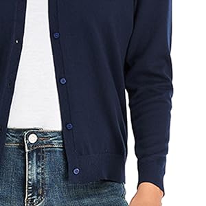Strickjacke für Damen Pullover mit V-Ausschnitt