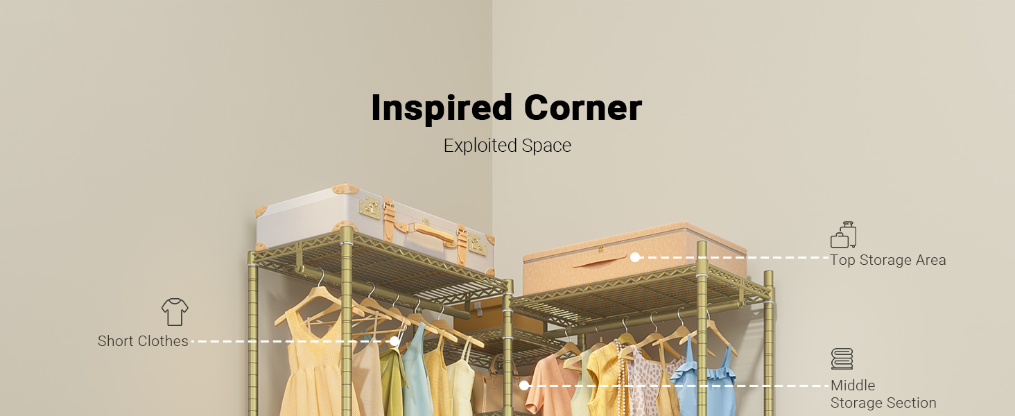 corner clothing rack