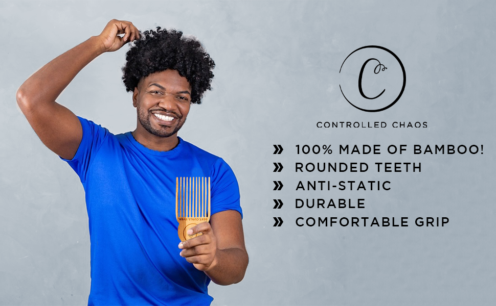 hair pik detangling rake beard comb for black men wavy hair wooden comb hair tools for women 