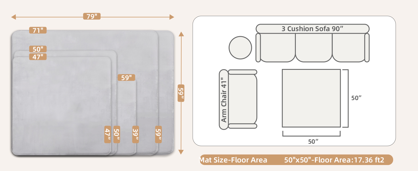 50x50 play mat