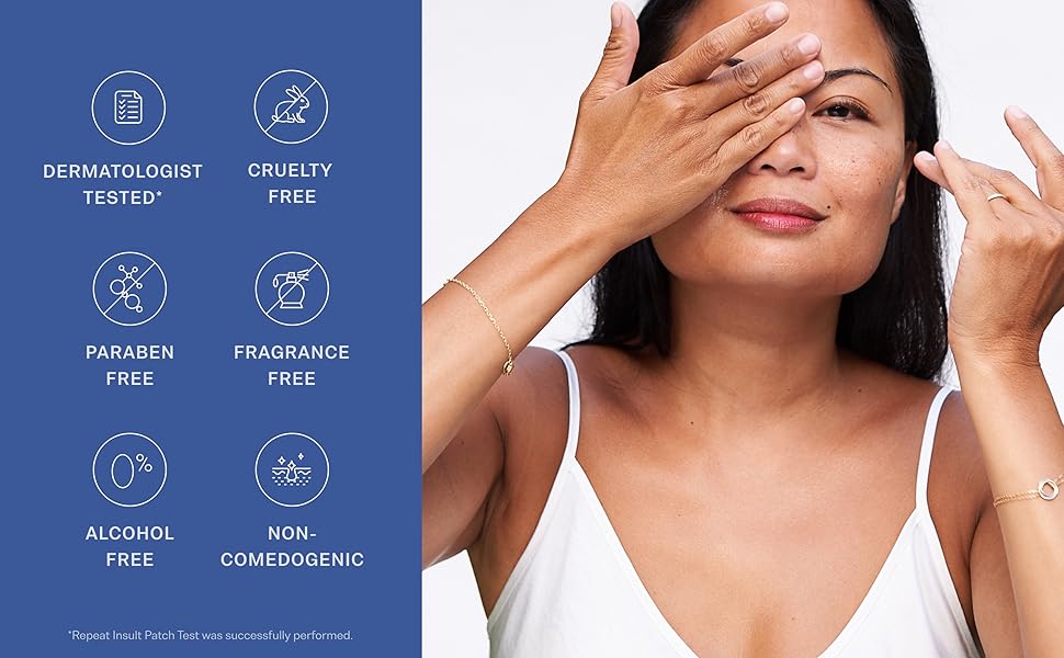 derm tested dermatologist cruelty paraben fragrance alcohol free non comedogenic safe skincare face