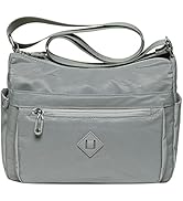 KAUKKO Women Crossbody Bag Handbag Lightweight Shoulder Purse Nylon Multi Pocket Crossbody Bag La...