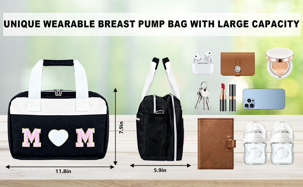 breast pump storage bag with cooler breastmilk  hands free  for working moms