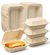 9 x 6 Clamshell Take Out Food Container, 75 Pack Disposable To Go Containers, Single Compartment ...