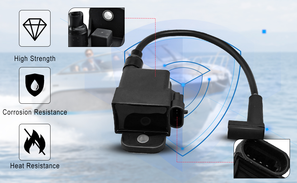 AUGREX 3PCS Outboard Ignition Coil CDM Module Fit For Mercury