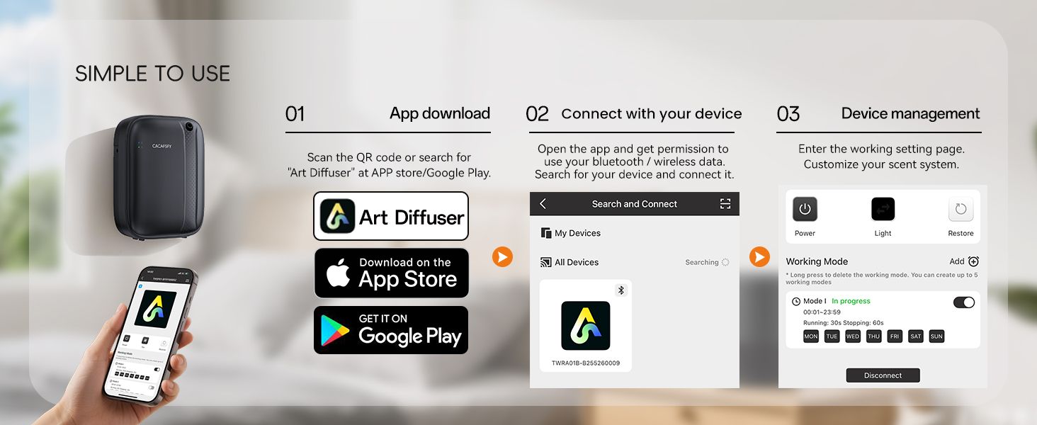 TW-SP01 scent diffuser for large rooms  +3