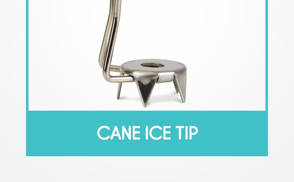 Vive Cane Tips For Ice All Terrain Heavy Duty Metal Retractable 4