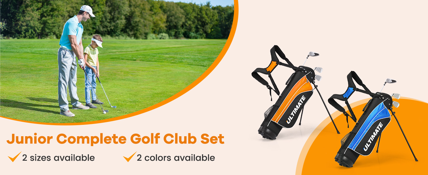 Costway Junior Complete Golf Club Set for Age 8 to 13