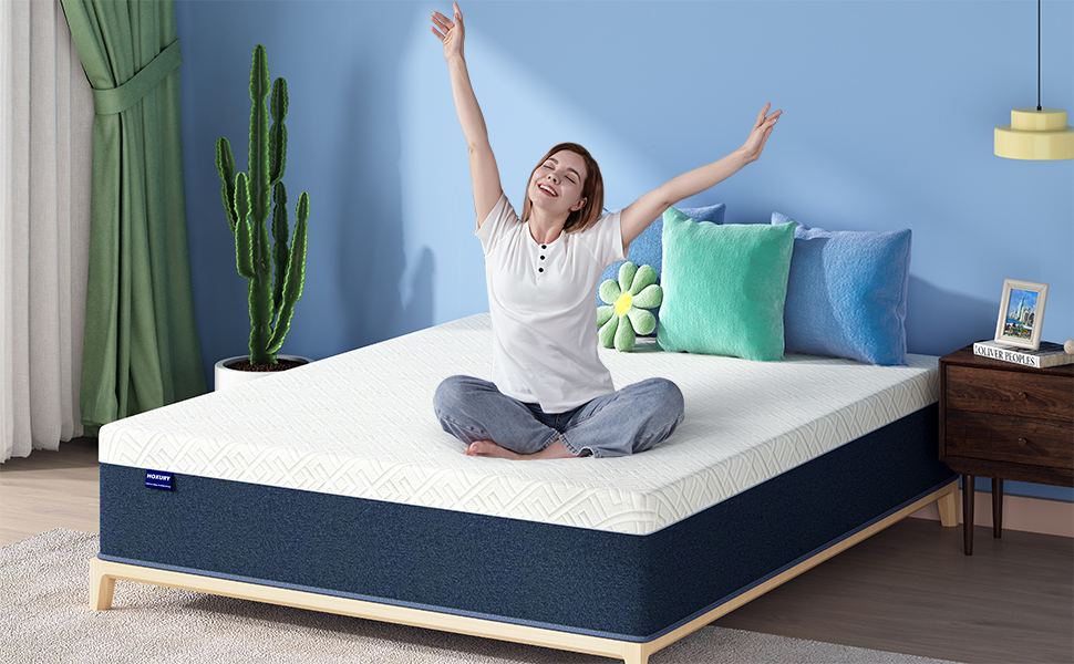 HOXURY King Mattress, 12 Inch Green Tea Memory Foam