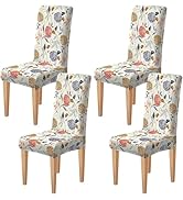 Dioxide High Stretch Chair Covers for Dining Chairs, Removable Washable Dining Chair Covers Set o...