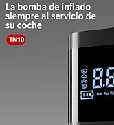 TEMOLA Compresor Aire Coche, Potente Inflador Ruedas Coche con Luz LED, Mini Compresor de Aire Po...