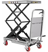 CAMMOO Hydraulic Lift Table Cart, 330lbs Capacity 49.6