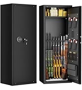 Superday 10-12 Rifle Gun Safe with Keyboard, Quick Access Large Gun Safe for Rifles, Locking Gun ...