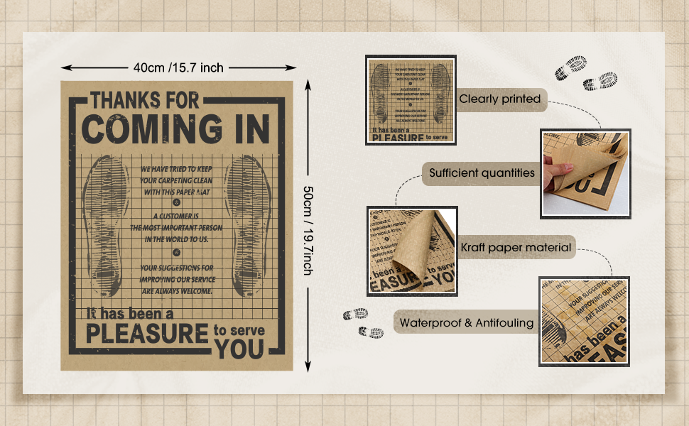 800 Pcs Bulk Disposable Car Paper Floor Mats Automotive