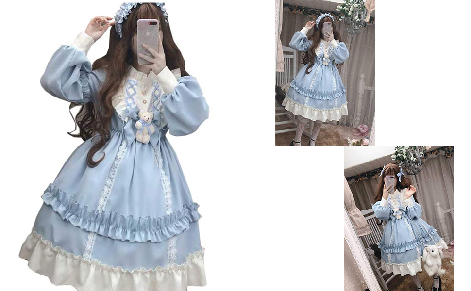 Amazon.co.jp: ロリータ ワンピース 長袖 コスプレ 衣装 森