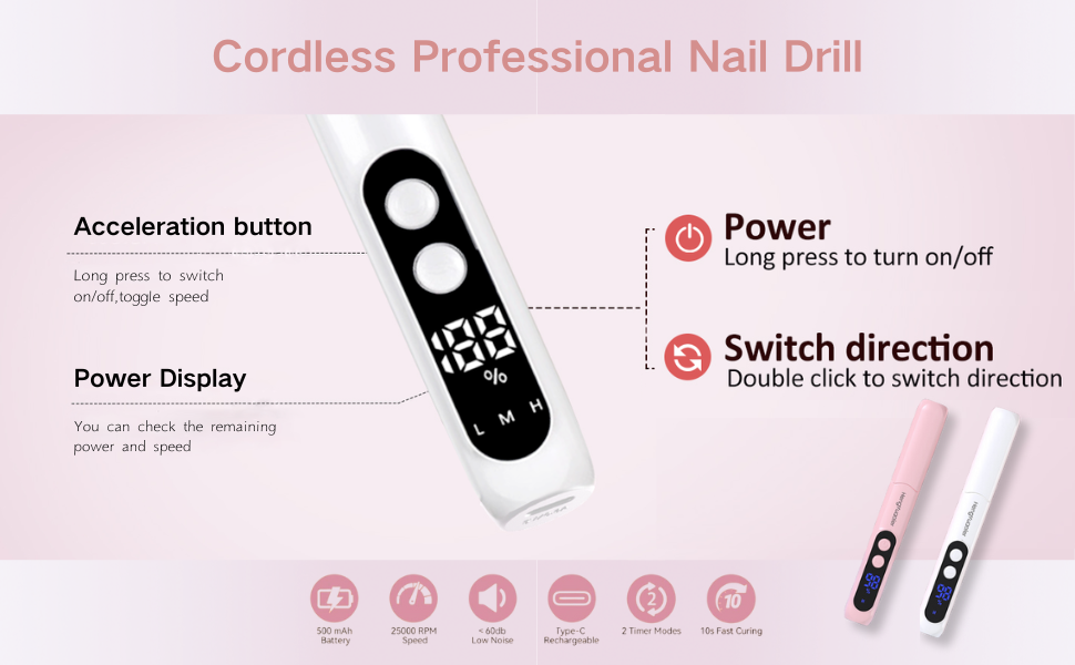 Powder Nails with Sanding Bands Nail Drill Bits