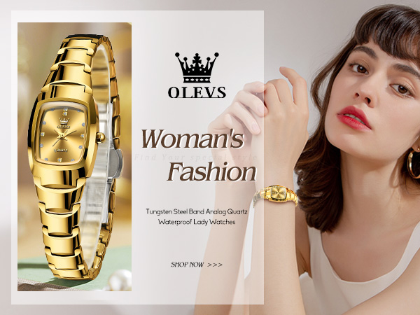 small gold watch women