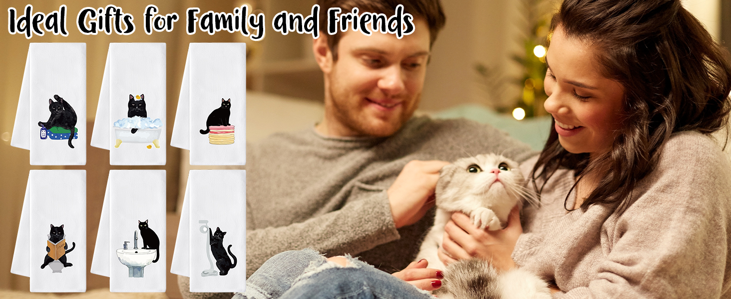 hand towel washcloth cat kitten polyester absorbent drying set bathroom bath kitchen cleaning wipe