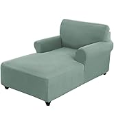 Elehealthy Chaise Lounge Cover Stretch Sofa Chaise Chair Cover with Armrests Jacquard Chaise Loun...