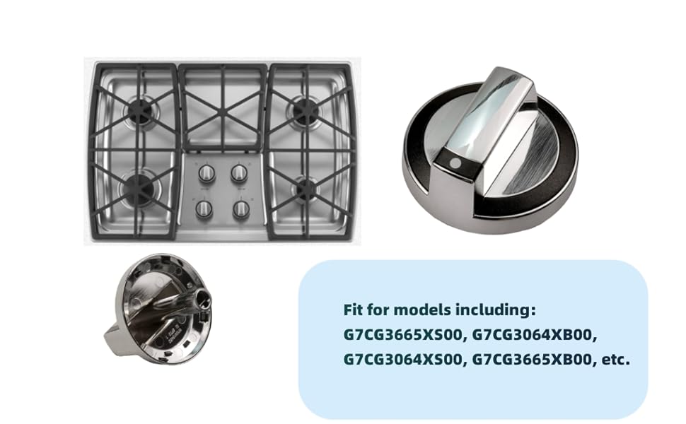 W10284885 Range Surface Burner Control Knobs, Cooktop Knobs