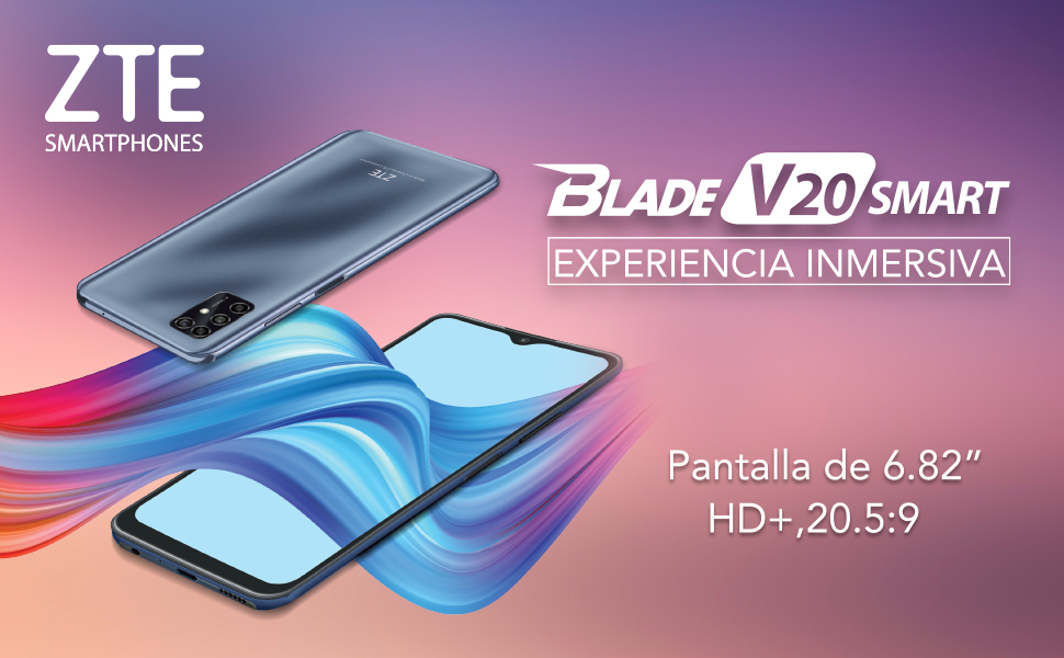 ZTE Blade V20 Smart 128G 4G LTE Smartphone 6.82" HD+ Gris Desbloqueado