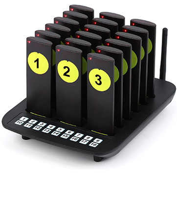 Restaurant Pager System 18 Pagers, Social Distancing Buzzer for Restaurant Paging System