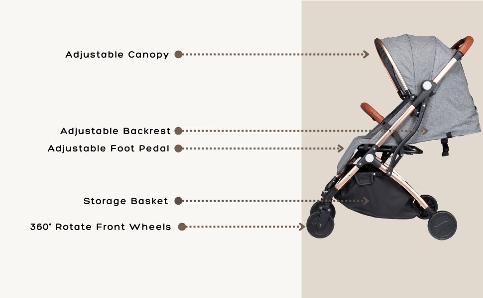 pram stroller baby children premium quality buggy lightweight outdoor pushchair durable