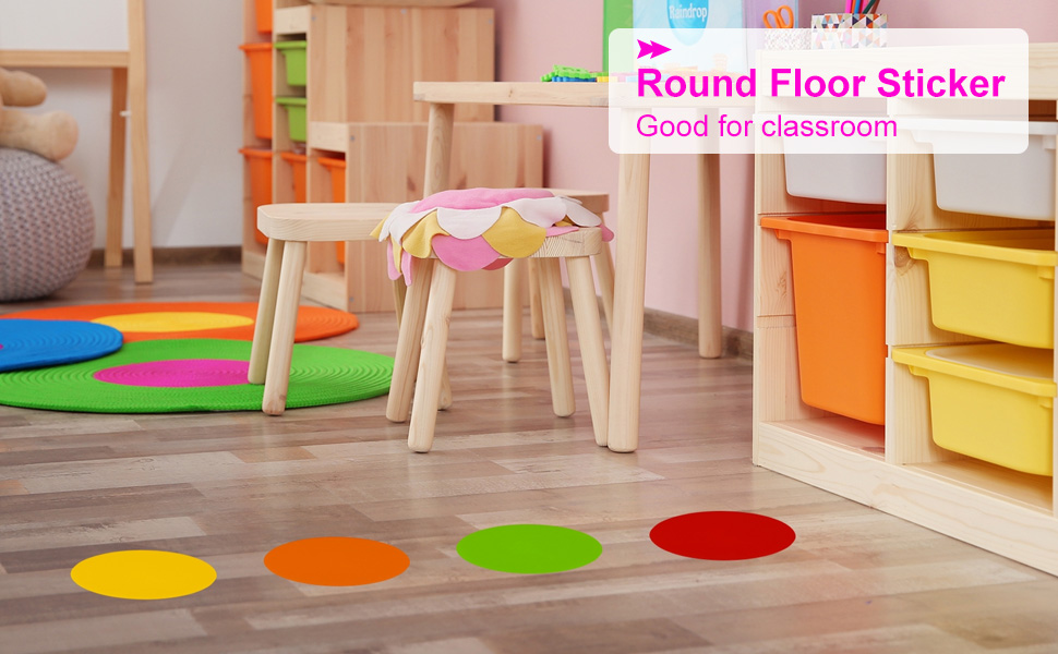 PATIKIL 6" Round Floor Sticker, 30 Pack Floor Spot Marker Self Adhesive